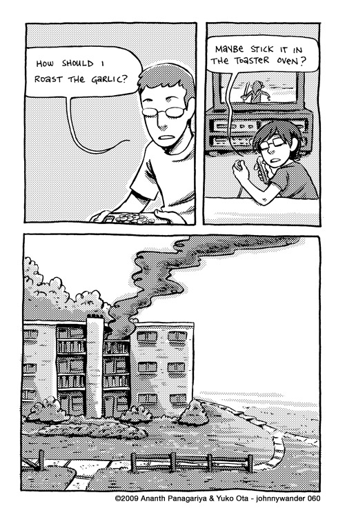 then we got a new toaster oven 060 - john sets more things on fire