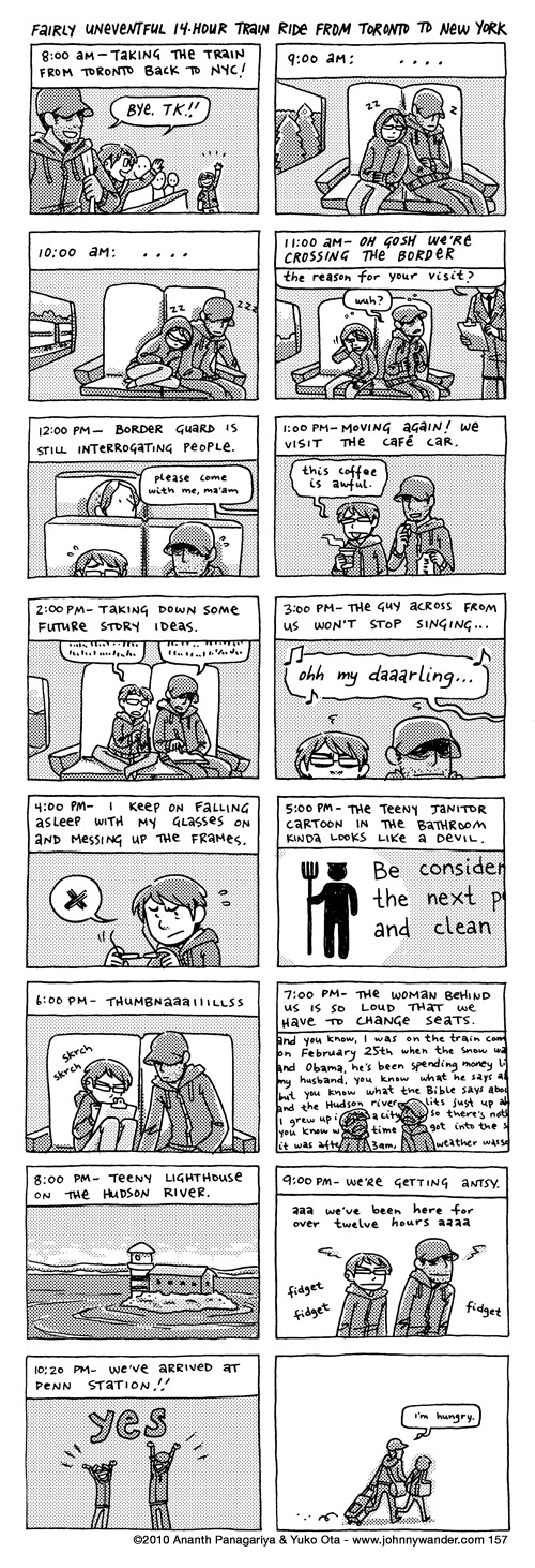 and then ananth ate some greasy pizza and got sick 157 - hourly comics: may 11th 2010