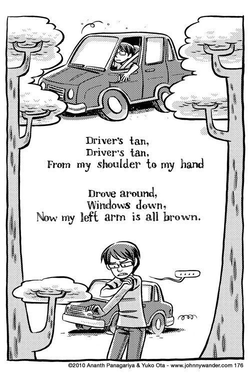 lopsided sibling of the farmer's tan 176 - driver's tan