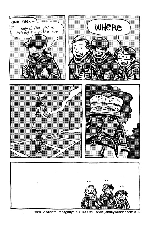 at least WE were excited about it 313 - how can you be unhappy while wearing a cupcake hat