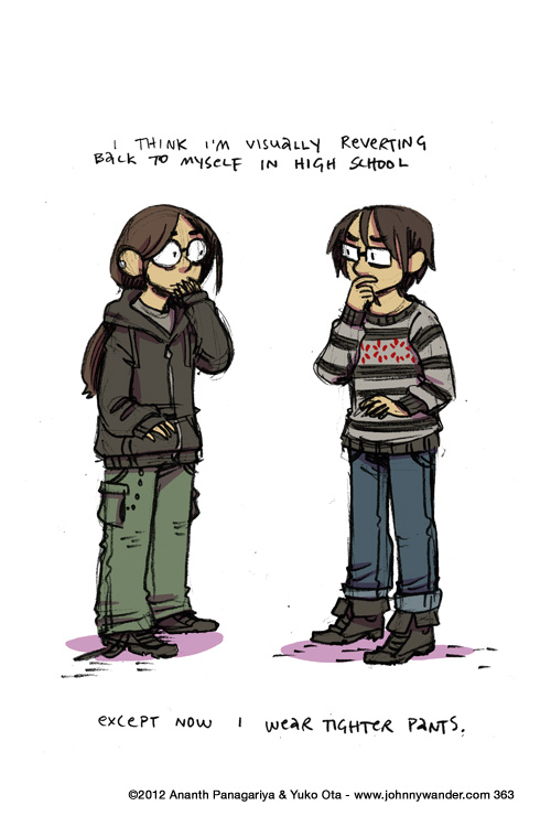 now I remember why I wore this kinda stuff, it's really comfortable 363 - boys' clothes and combat boots
