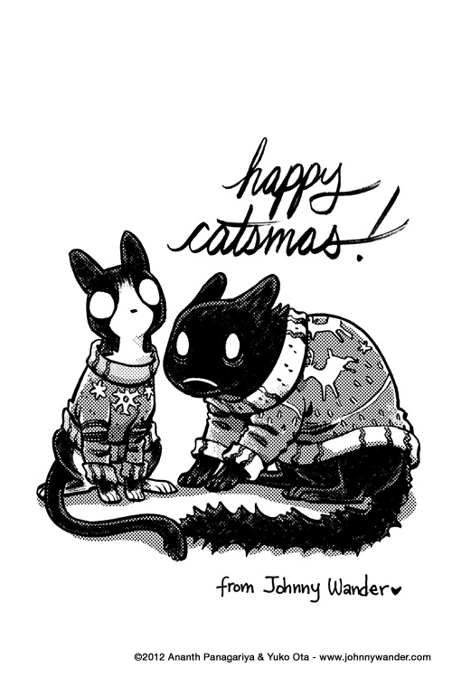 rook doesn't care for this ugly sweater party happy catsmas 2012