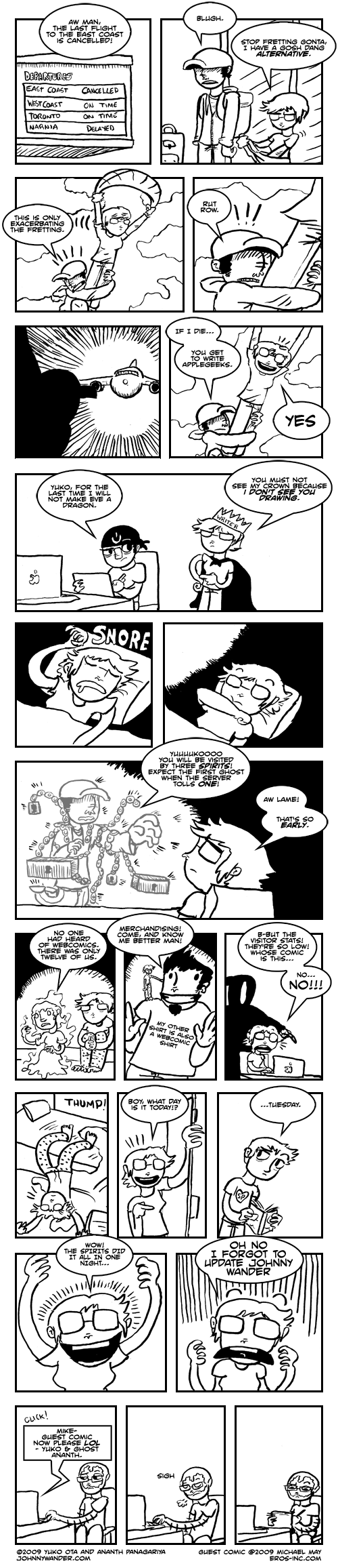 and now he dead guest comic 05 - ghosts of writers past